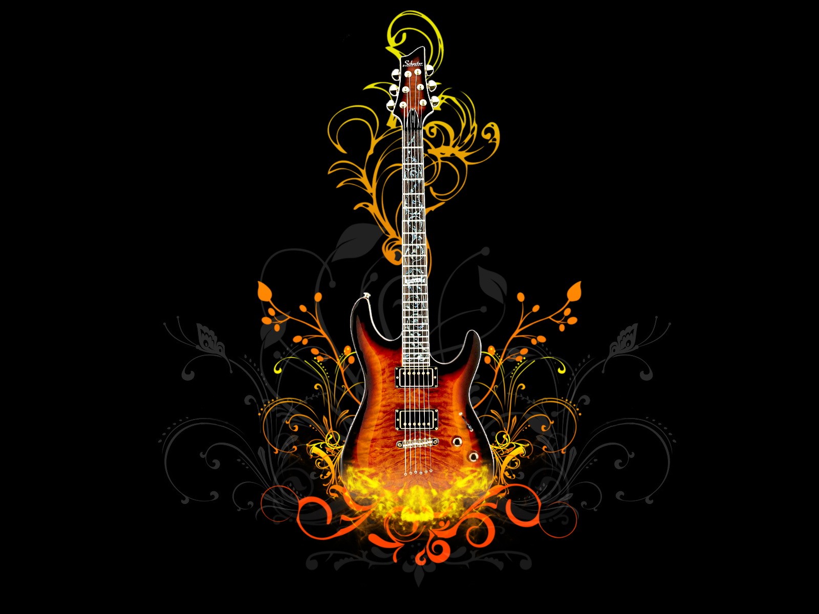 Guitar Guitars Rock Music Wallpaper.