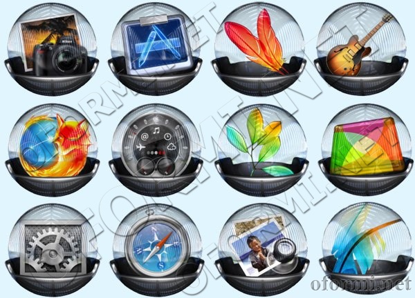 Glass icons