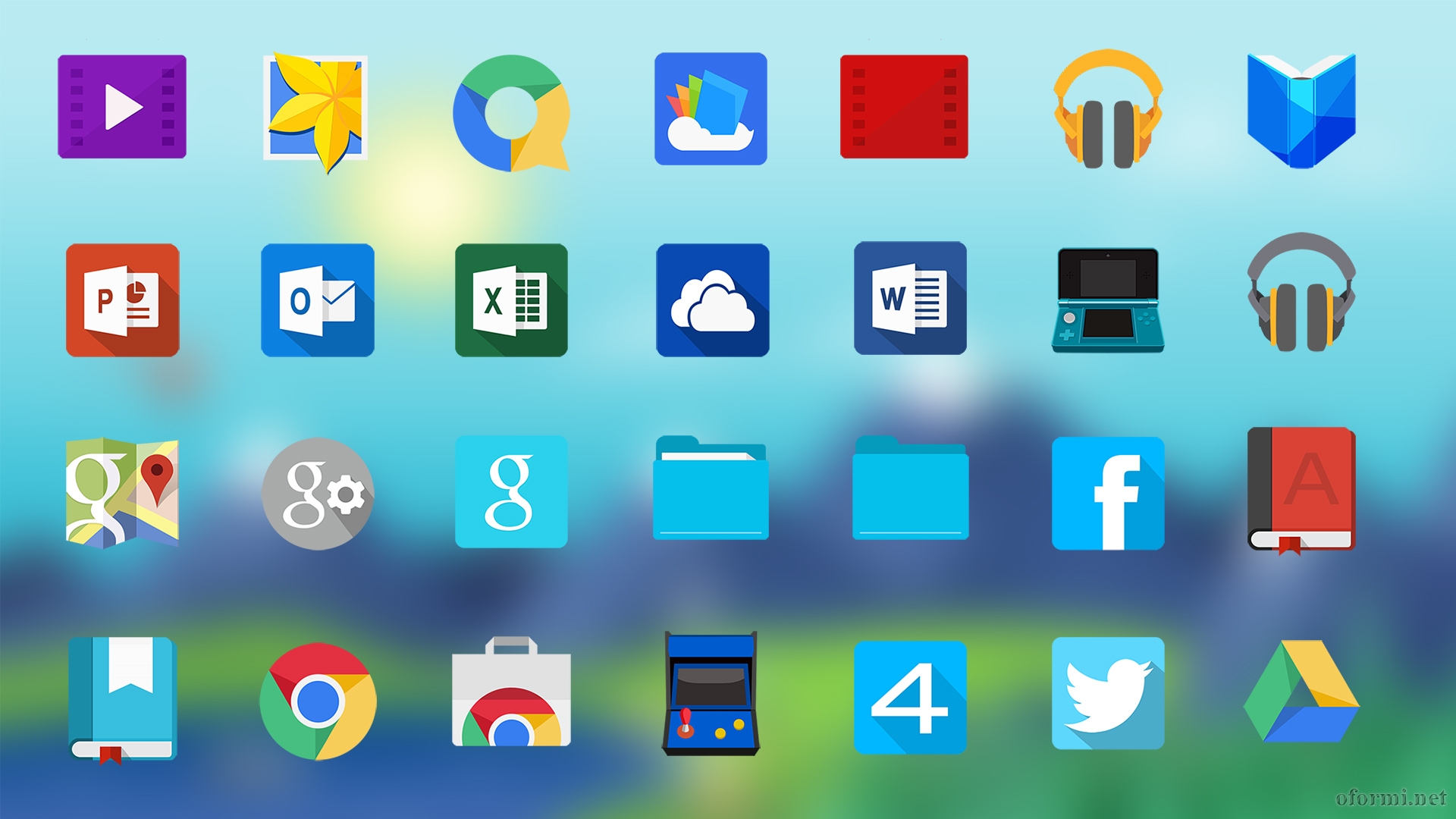 Android L Flat Icons